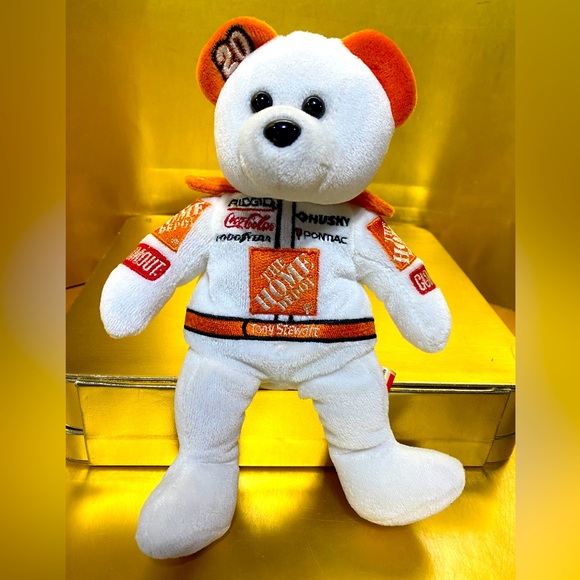 NASCAR TEAM HOME DEPOT 1999 TONY STEWART #20 TEAM SPEED BEANIE BEAR PLUSH 8” - Picture 7 of 10